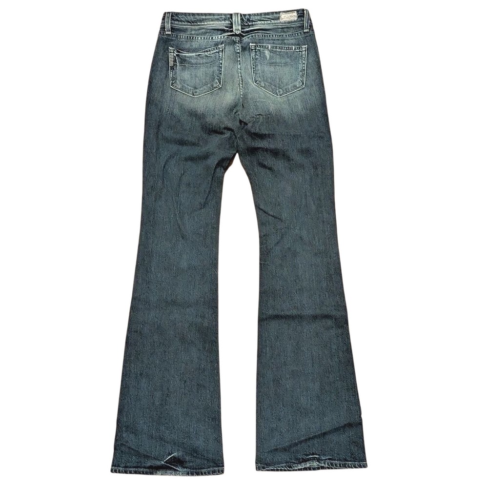 Paige Premium Denim Montecito Flare Jeans Blue Distressed Mid Rise Size 27 USA